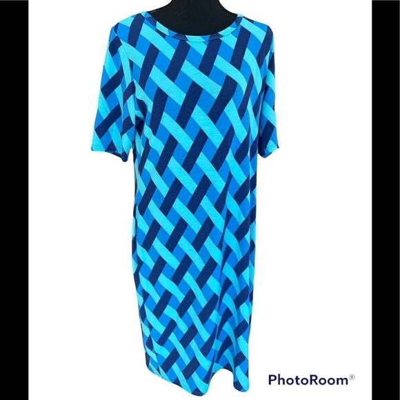 New with tags Lularoe Julia abstract print dress, size XL. - Picture 1 of 7